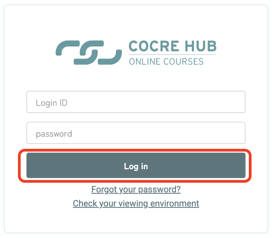 login panel